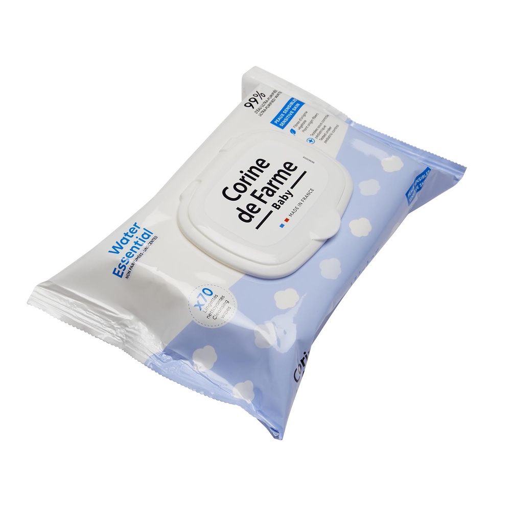corine de farme Lingettes Water Essential *70 (fibres biodégradables) Lingettes bébé