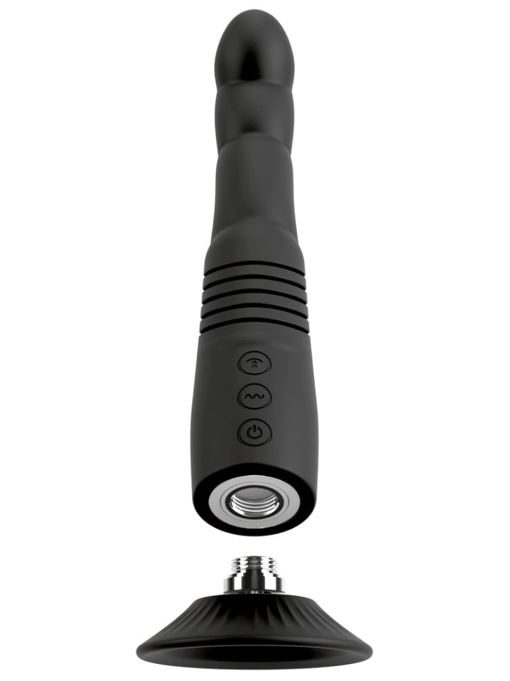 Couples Choice Stoßvibrator G and P-Spot Thrusting Vibrator in schwarz günstig kaufen 23 cm