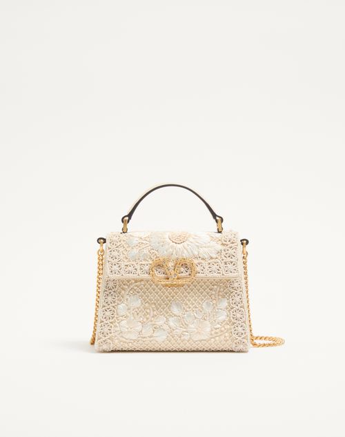 Bolsa Valentino Garavani Vsling Mini Bordada com Logotipo de Joias