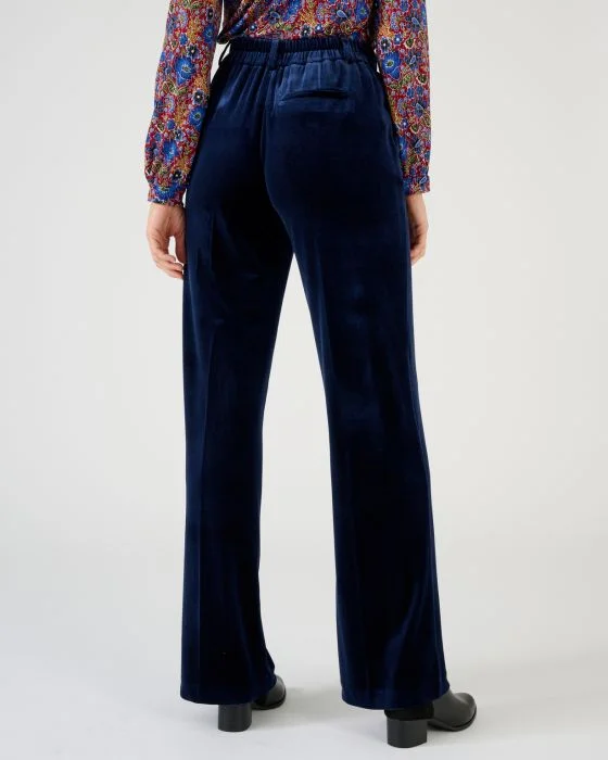 Pantalon large en velours