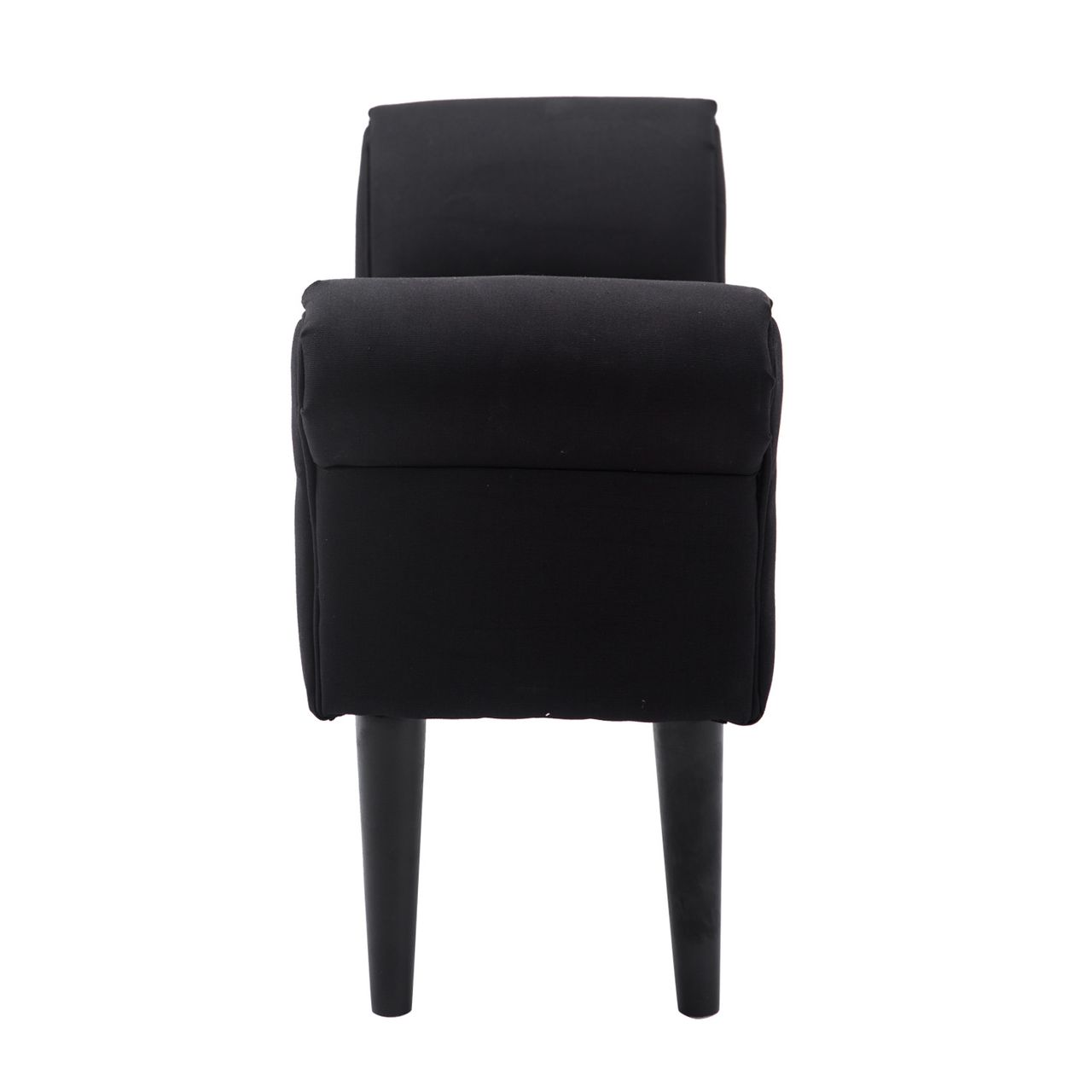 HOMCOM Sitzbank für Schlafzimmer, Bettbank, Polsterbank, MDF, Schaumstoff, Schwarz, 102 x 31 x 51 cm