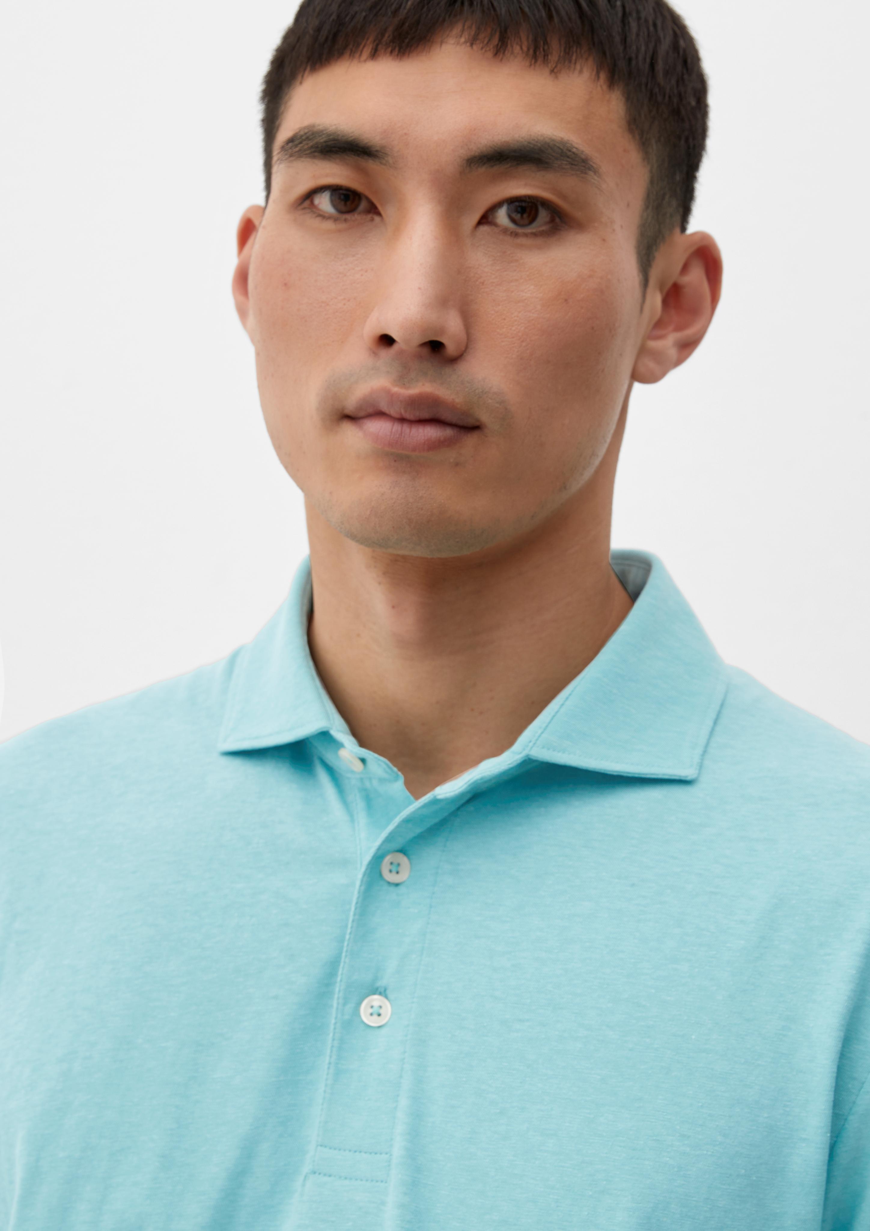 Poloshirt aus Leinenmix  2129832-6120