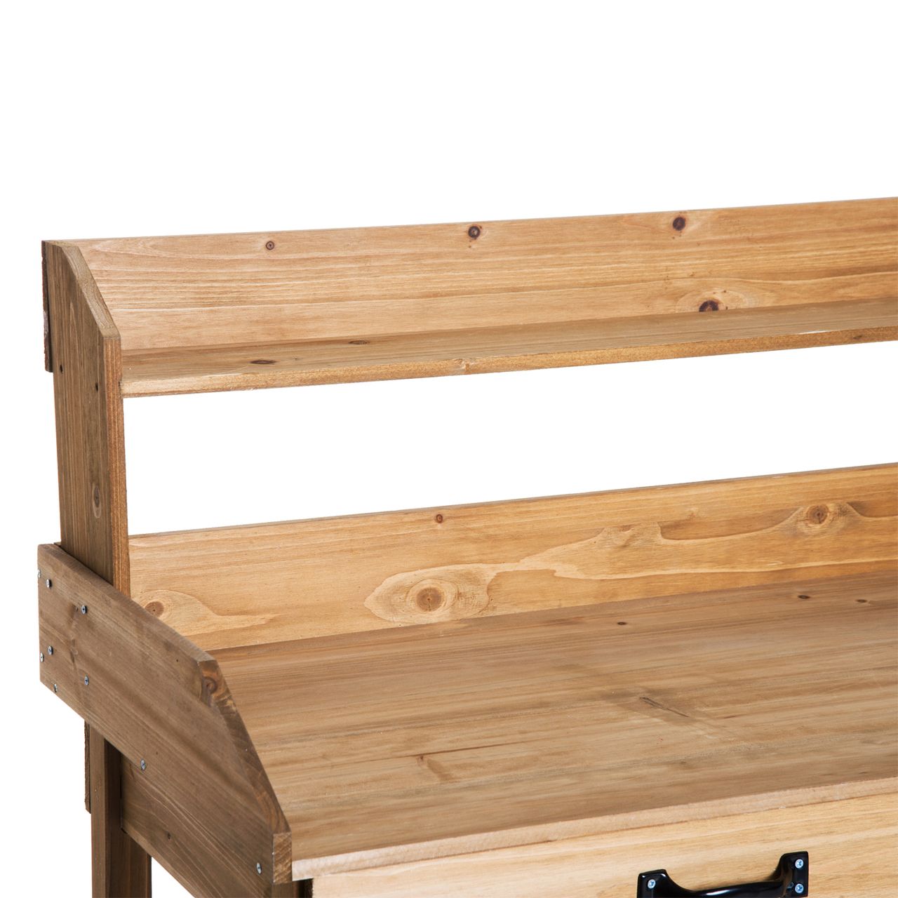Outsunny Pflanztisch Gärtnertisch Blumentisch mit Wanne Garten Tannenholz Erle 117 x 45 x 121 cm