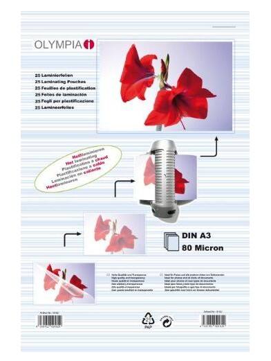 Olympia Laminierfolien DIN A3 80 Mikron (2 x 80)
