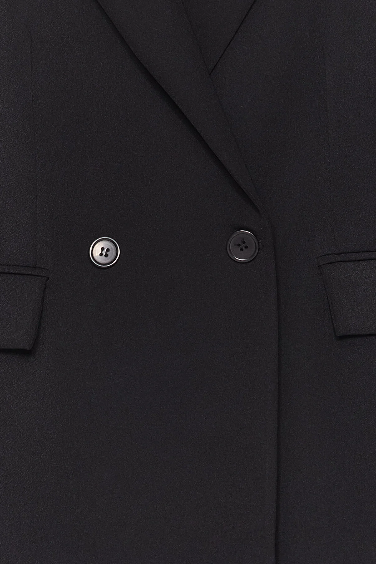 Trendyol Collection  Schwarzer, normal gefütterter, zweireihiger, gewebter Blazer mit Verschluss TWOSS20CE0059