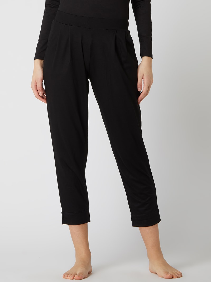 Lounge-Hose mit Modal-Anteil in schwarz