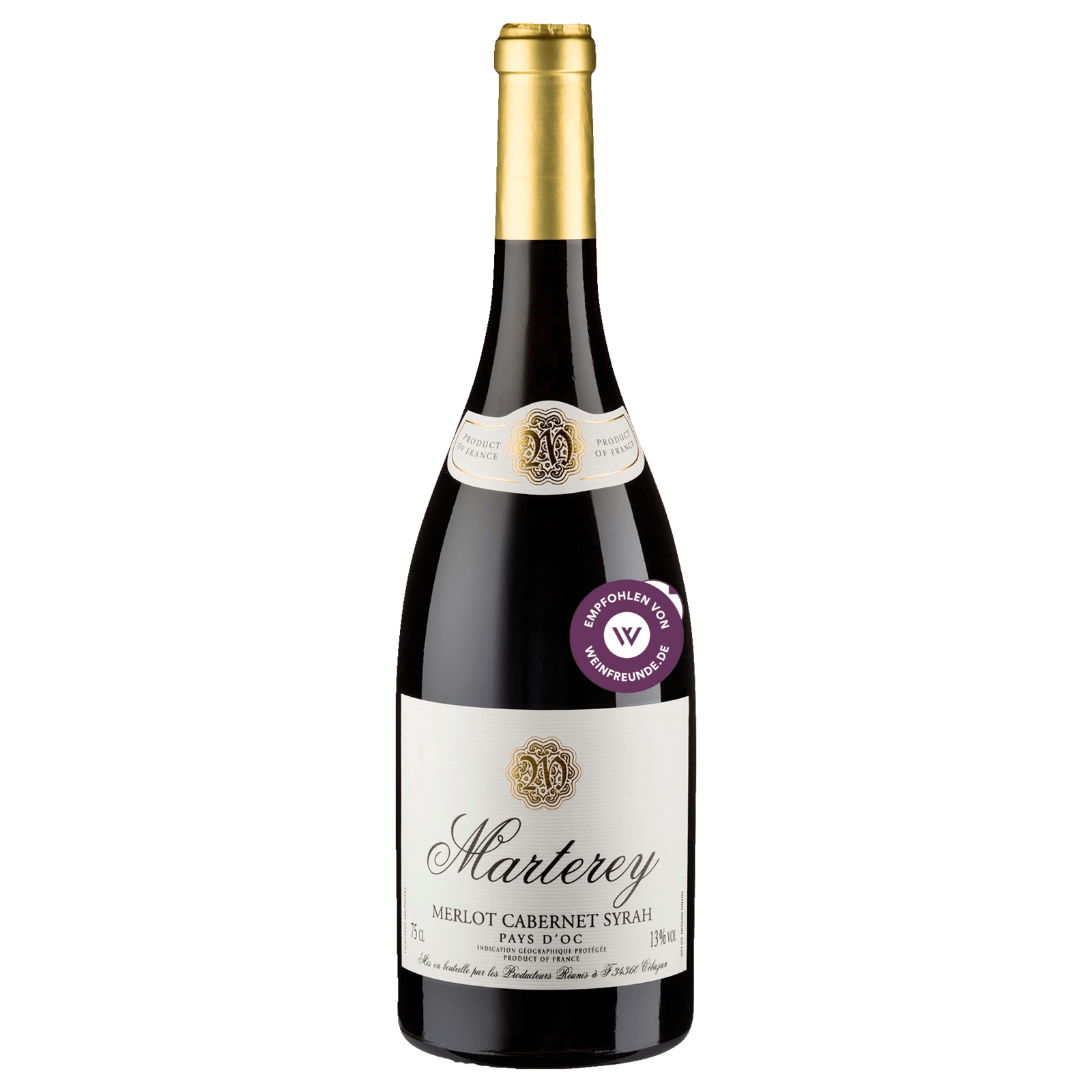 Marterey Rotwein Merlot Cabernet Syrah Pays D'OC halbtrocken 0,75l