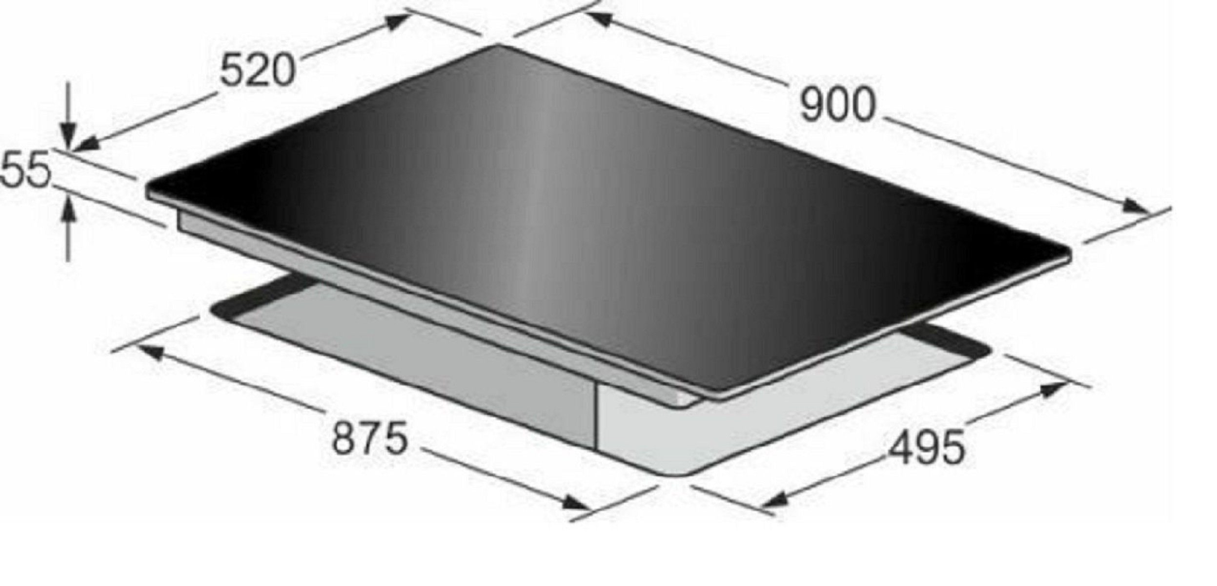 Kaiser Küchengeräte Induktions-Kochfeld KCT 97 FI La Perle, Free Zone Induktionskochfeld KCT 97 FI La Perle 90cm Kochfeld