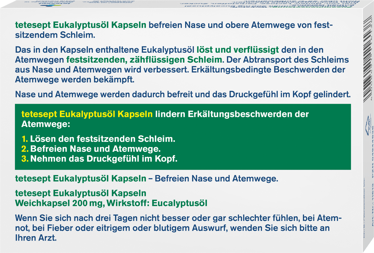 Eukalyptusöl Kapseln Nase + Kopf, 20 St