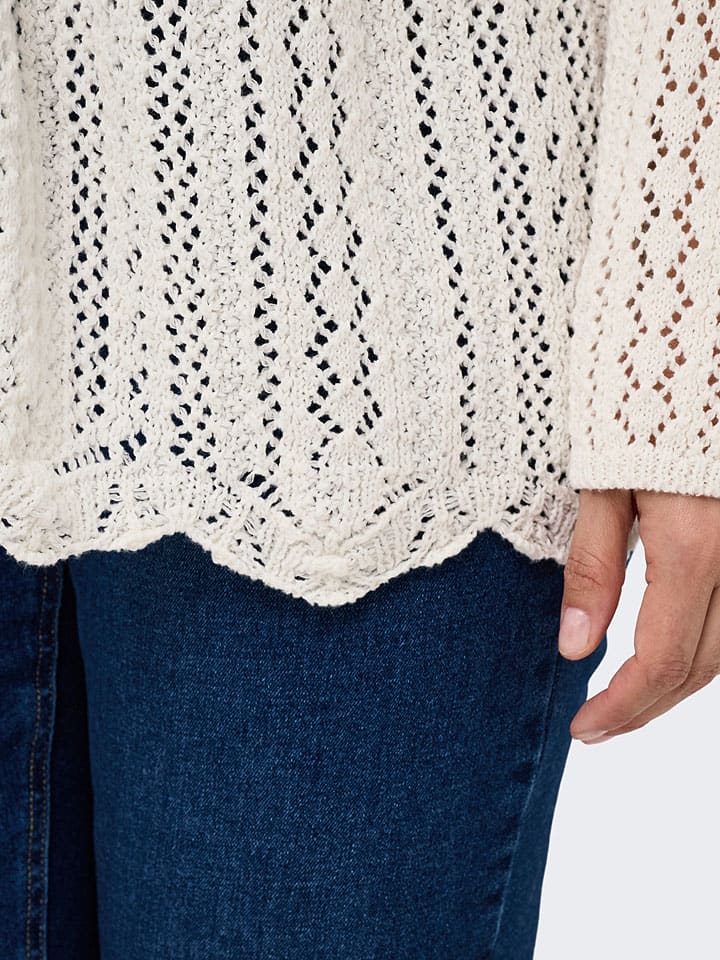 ONLY Carmakoma Cardigan in Creme günstig kaufen