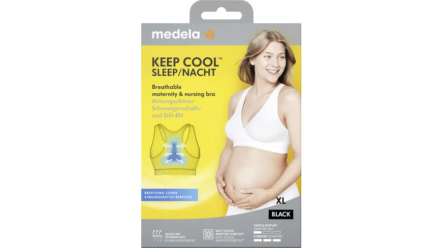 Medela Keep Cool™ Schlaf-Bustier schwarz, XL schwarz