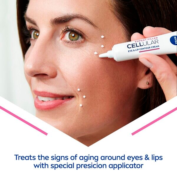 NIVEA Cellular Expert Filler Anti-Age krém na oči a pery 15 ml - Zrelá pleť