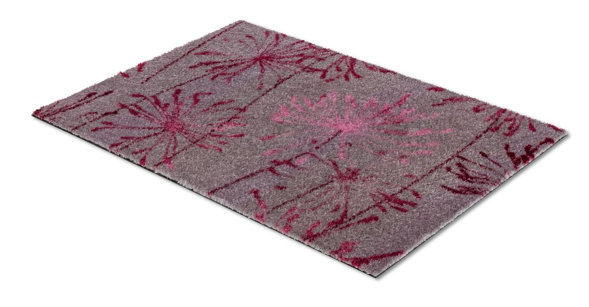Schöner Wohnen Türmatte Manhattan Pusteblume Grau Rose 50 x 70 cm