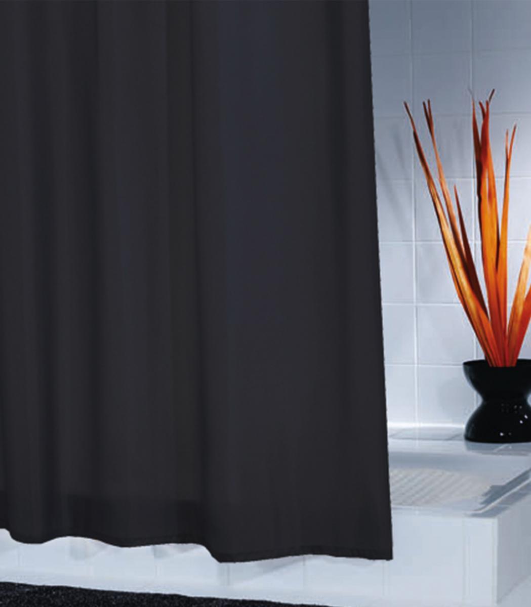 Ridder Duschvorhang Textil 180x200 cm Madison schwarz