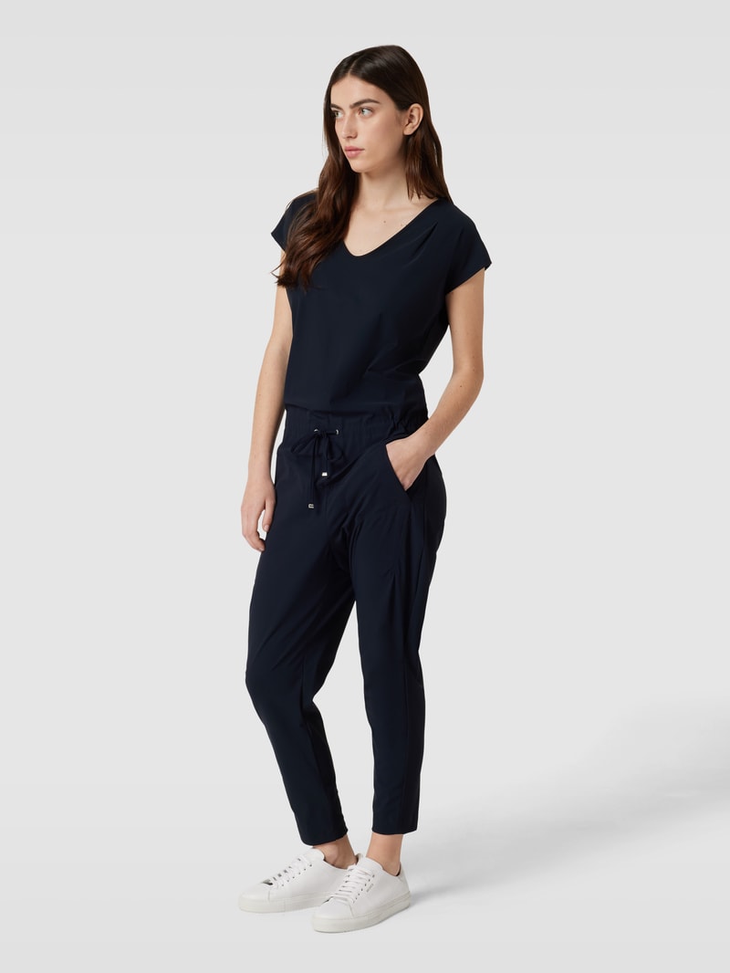 Jumpsuit mit V-Ausschnitt Modell 'GIRA' in marineblau
