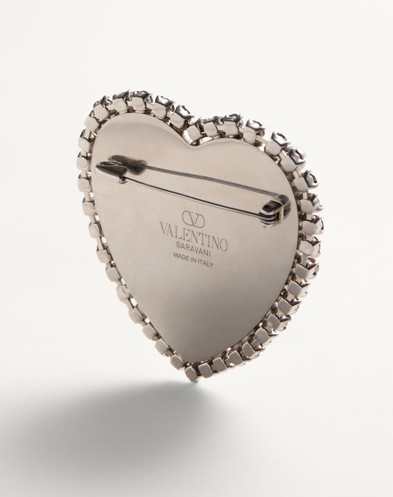 Coeur Hyperbole-broche i metal, harpiks og Swarovski®-krystaller