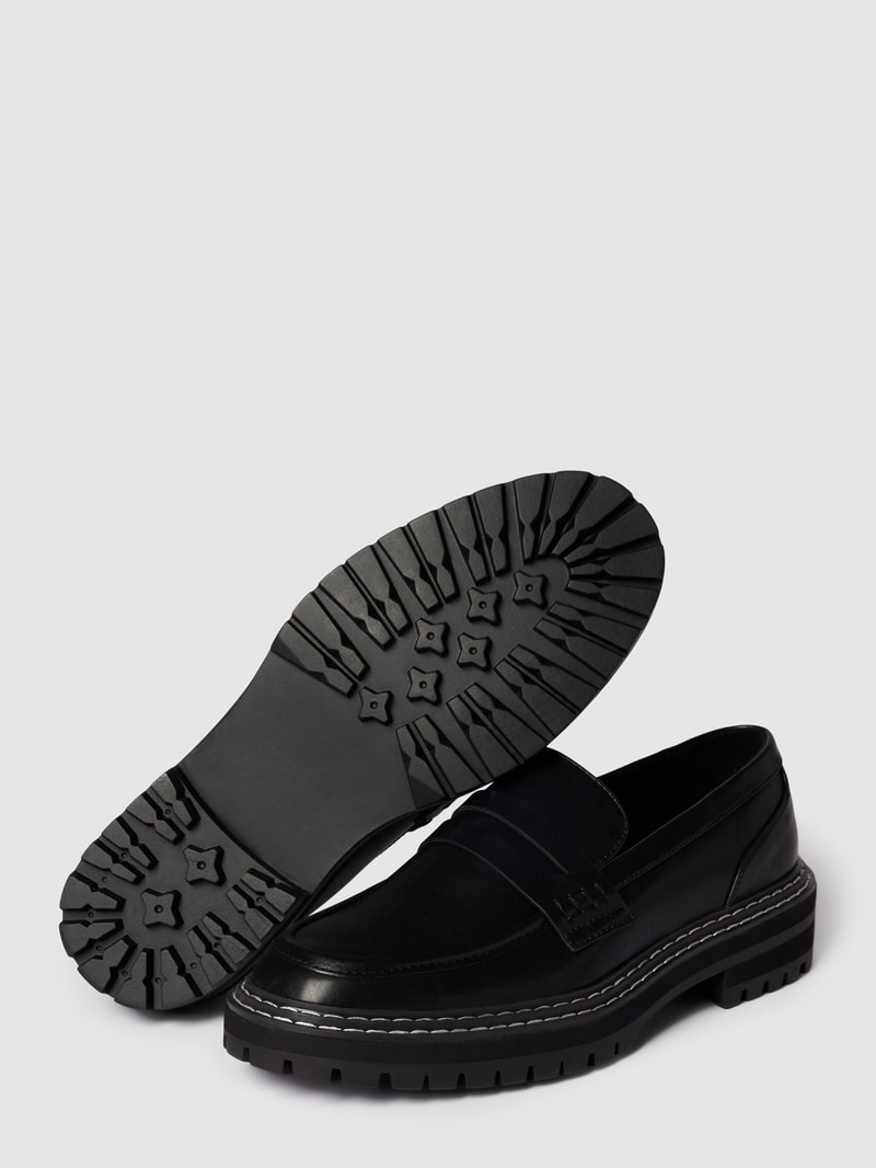 Penny-Loafer mit Schaftbrücke in schwarz