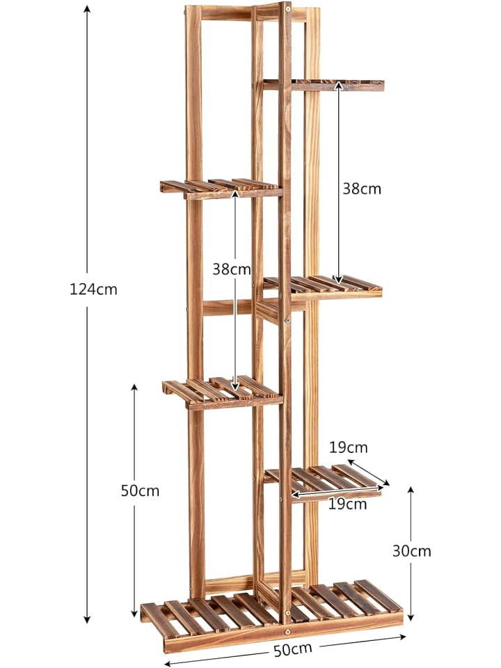 COSTWAY Pflanzenständer 6 Ebenen in Braun günstig kaufen 125 cm