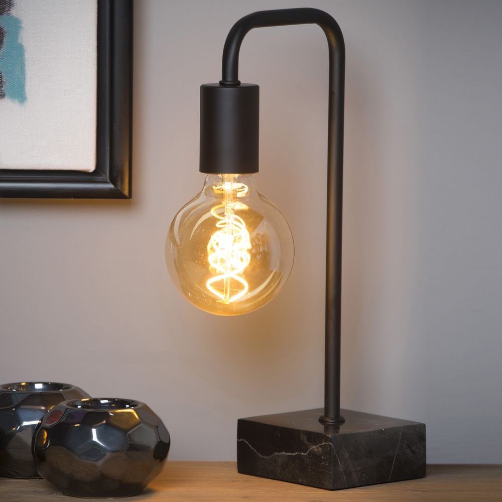 click-licht Tischleuchte Tischleuchte Lorin in Schwarz E27, keine Angabe, Leuchtmittel enthalten: Nein, warmweiss, Tischleuchte, Nachttischlampe, Tischlampe
