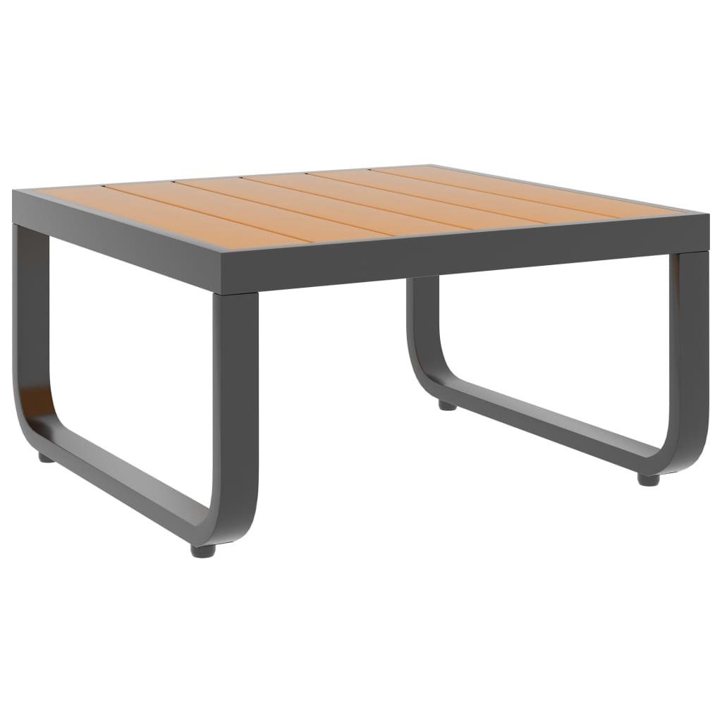 vidaXL Loungesofa 4-tlg. Garten-Ecksofa-Set mit Auflagen Aluminium und WPC, 1 Teile