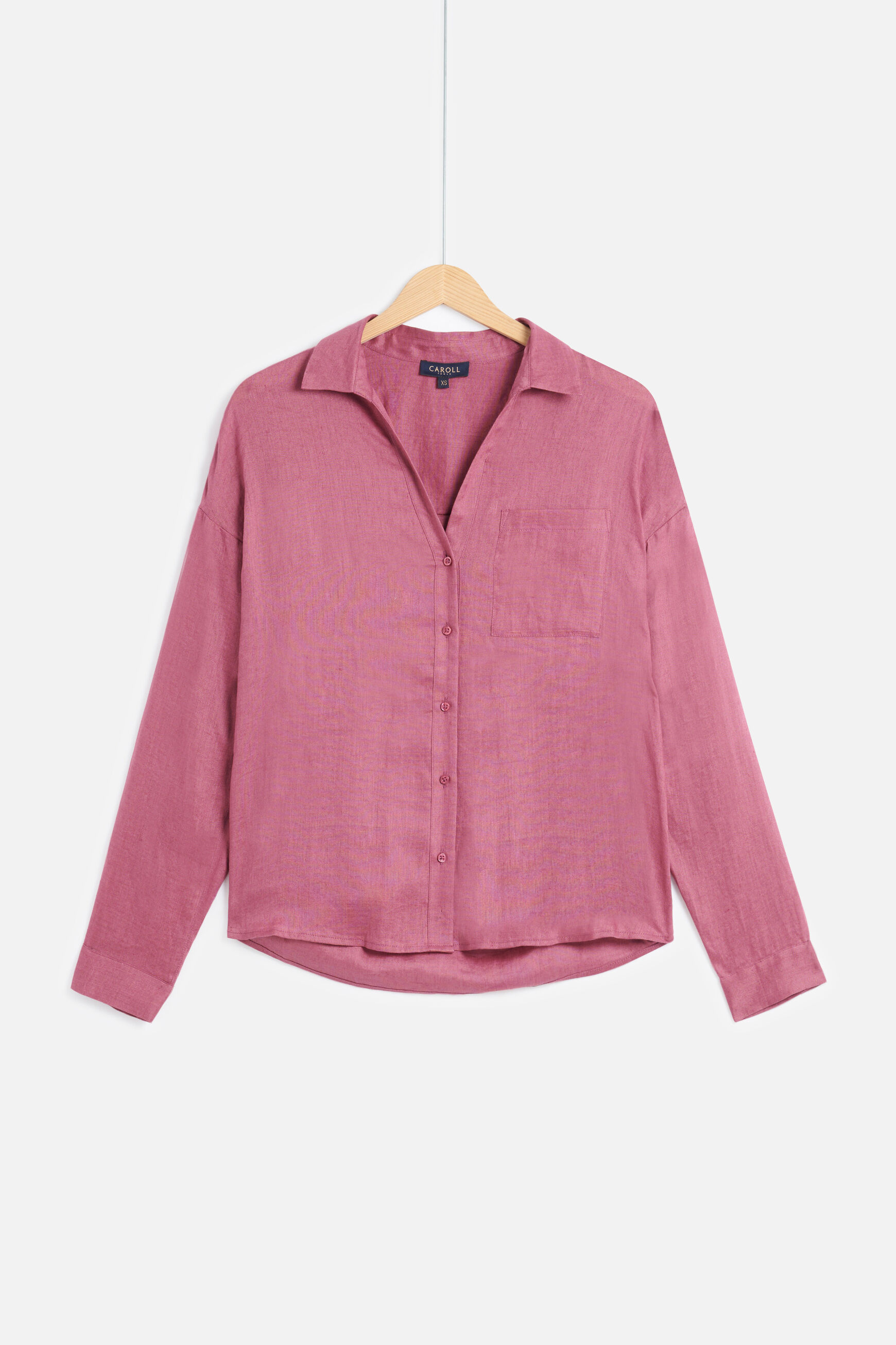 chemisier florentine 100% lin rose femme