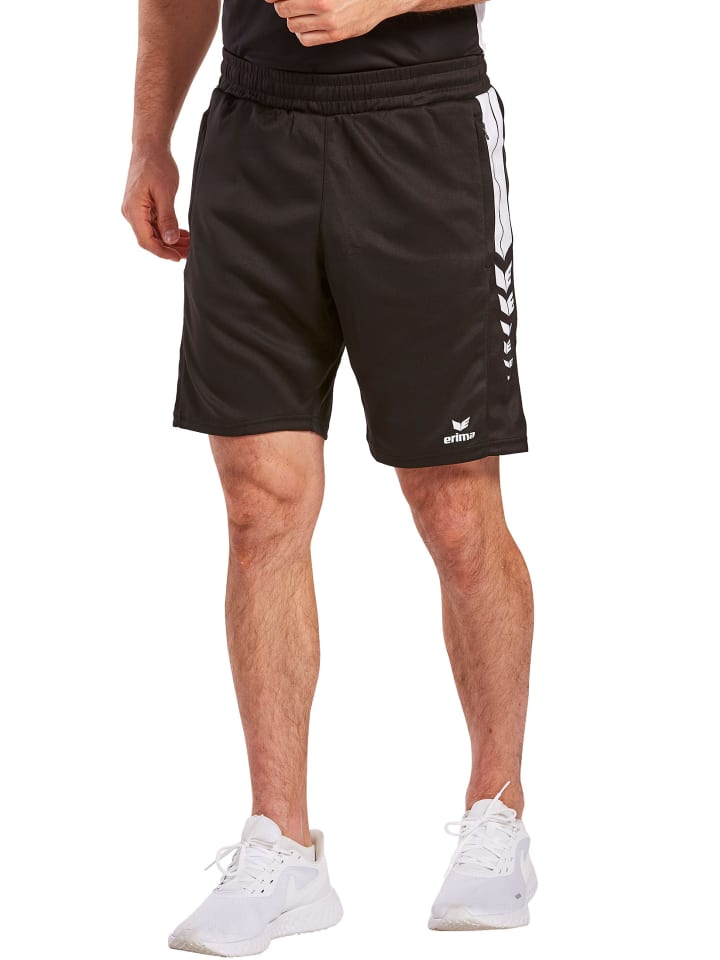erima Six Wings Shorts in schwarz/weiss günstig kaufen