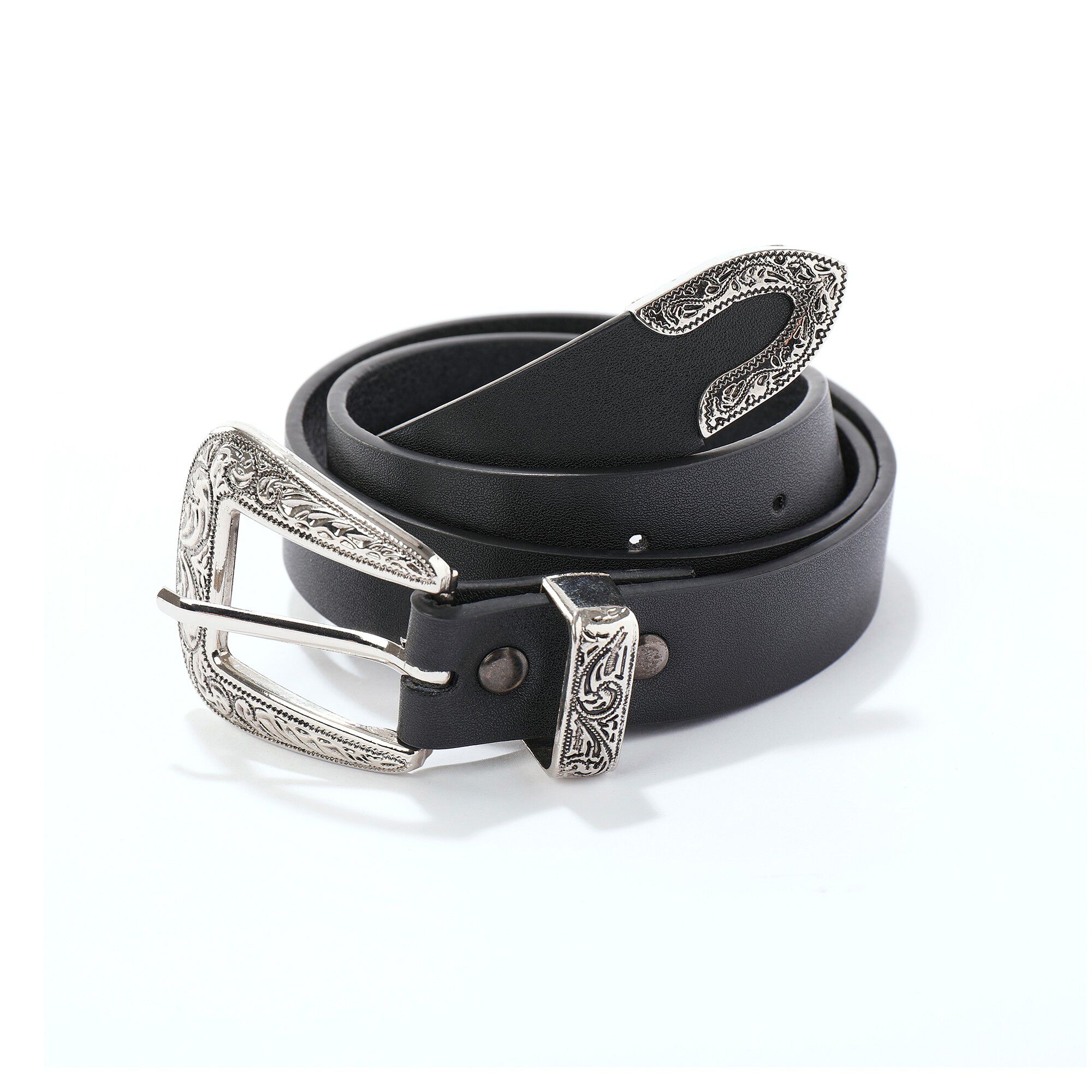 Ceinture noir style western
