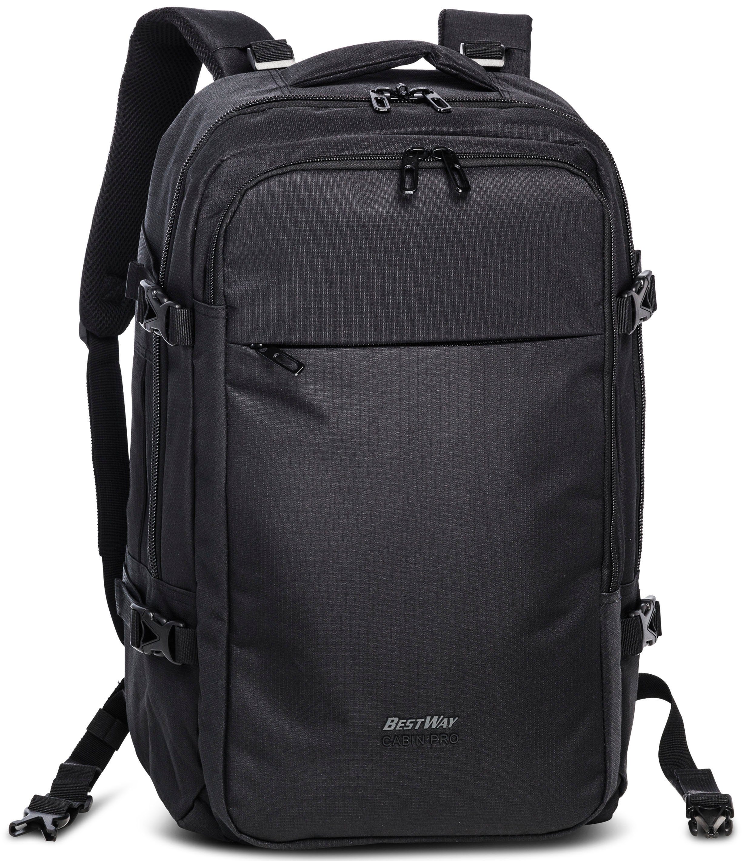 BESTWAY Reiserucksack Cabin Pro, 30 l, schwarz, mit Laptopfach