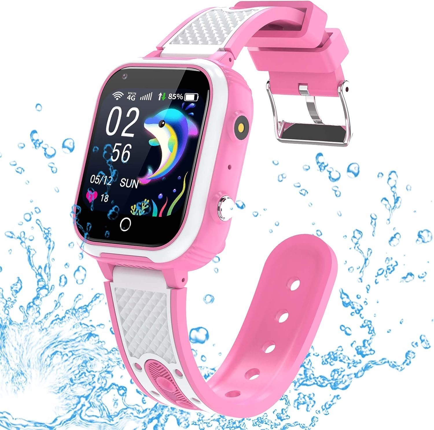 Hikeren Kinder uhr mit GPS,Telefon,SOS,Spiel,Kamera,Wecker,Klassenmodus,IP68 Smartwatch, Bewegungsverfolgung, Sicherheitszone