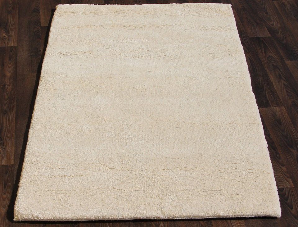 Teppich Berber Teppich Wollteppich, weiß, Sona-Lux, Rechteckig, Höhe: 23 mm, Berber Teppich handgeknüpft, Bettumrandung, Teppich natur Schurwolle, Handgeknüpft, Teppich rechteckig quadratisch und rund, Läufer, Brücke, aus Marokko, reine Wolle, für Wo
