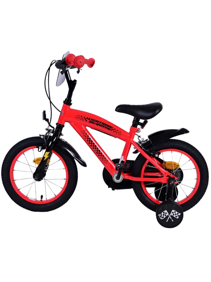 Volare Kinderfahrrad Disney Cars für Jungen 14 Zoll Kinderrad in Rot Fahrrad 4 Jahre günstig kaufen onesize