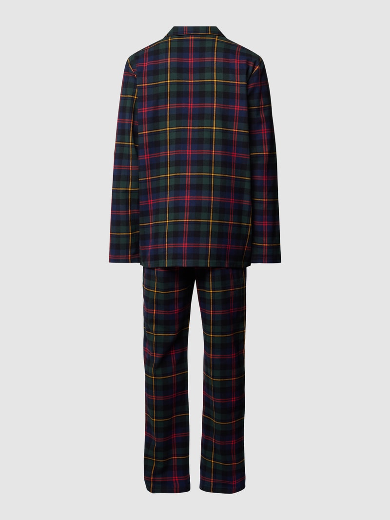 Pyjama mit Tartan-Karo in marineblau