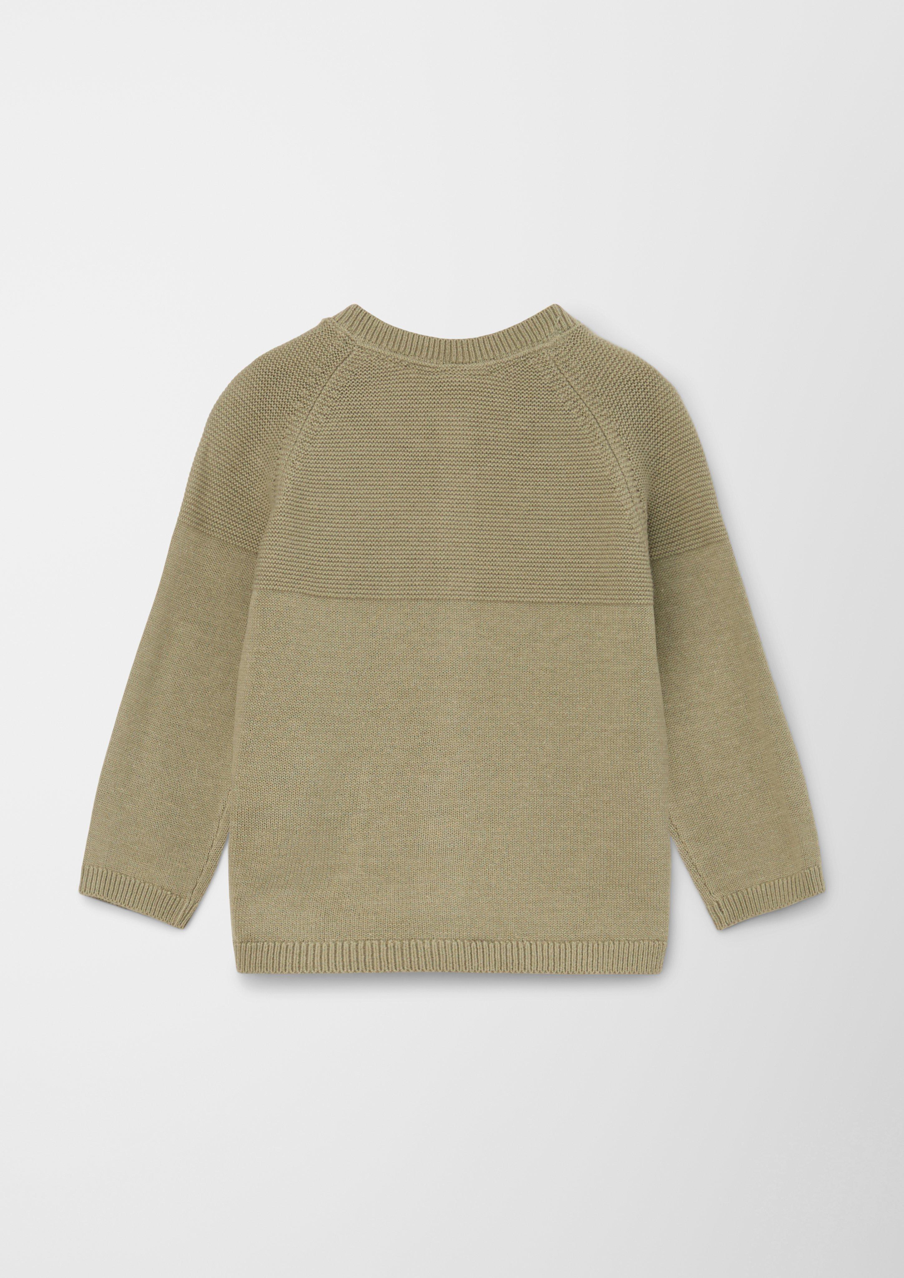 Strickjacke mit Patch  2128695-7803