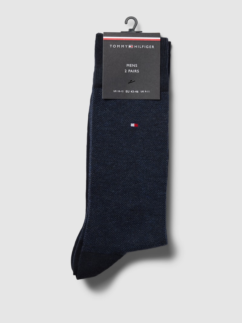 Socken mit Label-Details im 2er-Pack Modell 'Birdeye' in marineblau
