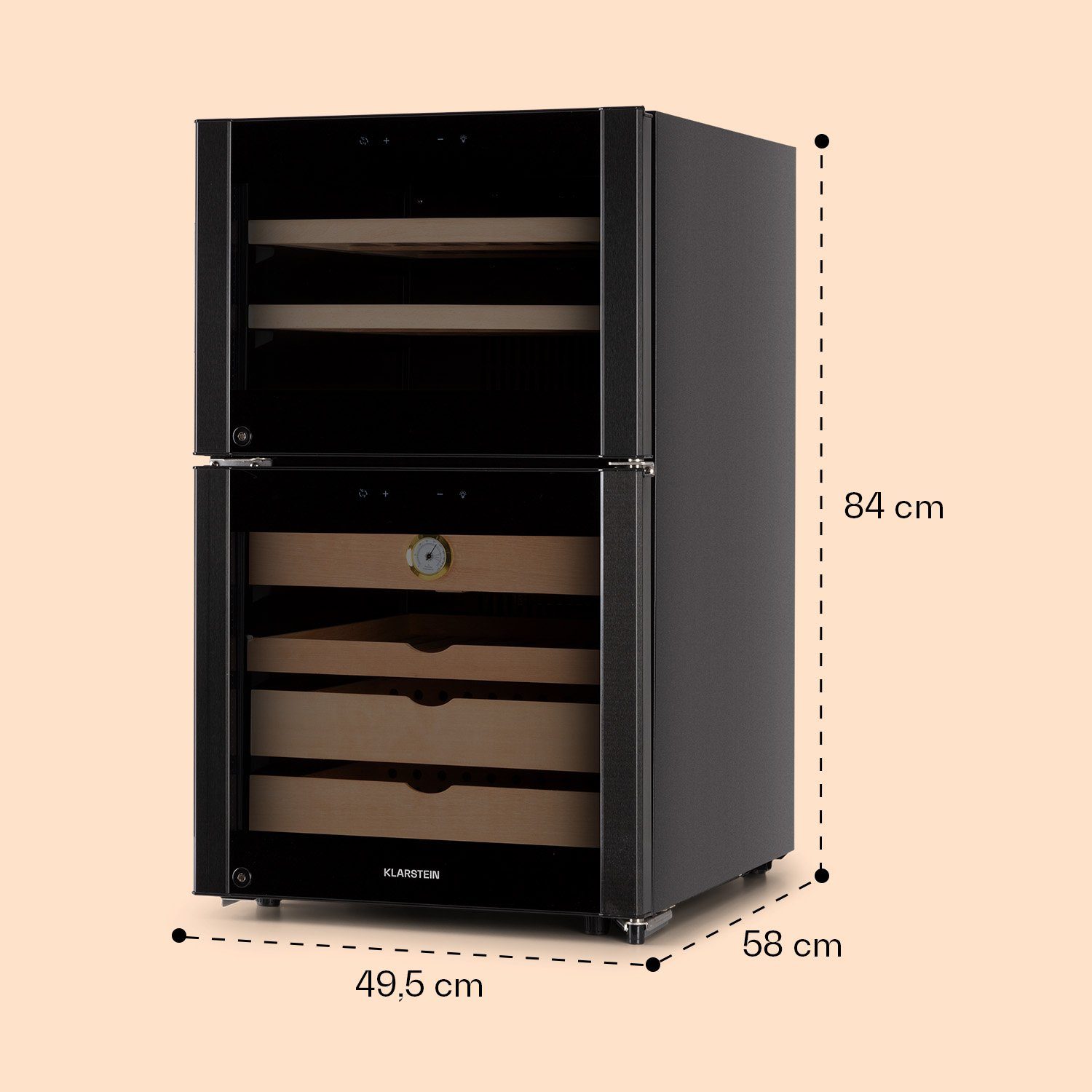 Klarstein Weinkühlschrank El Dorado 108, für 45 Standardflaschen á 0,75l