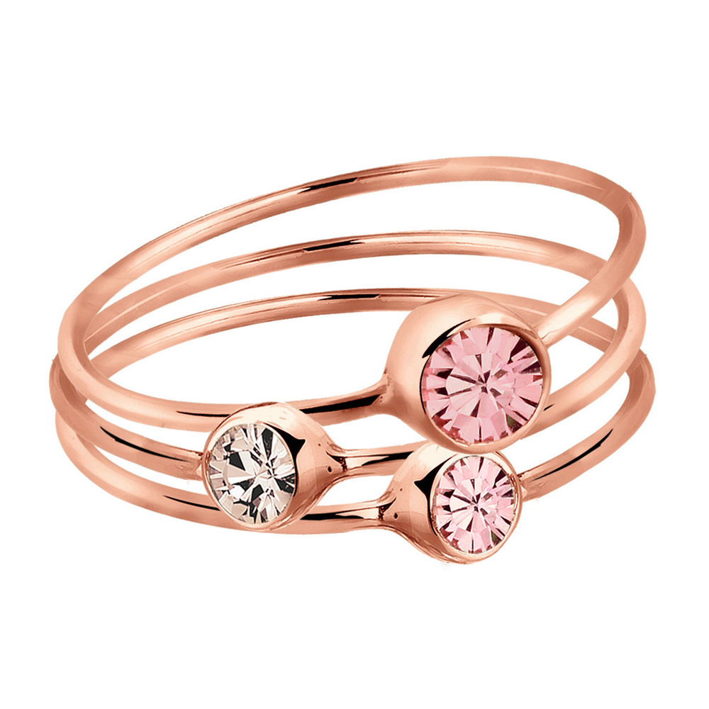 Elli Elli Bague Femme Motif de Fiançailles Élégant avec Cristaux en Argent Sterling 92 Bague