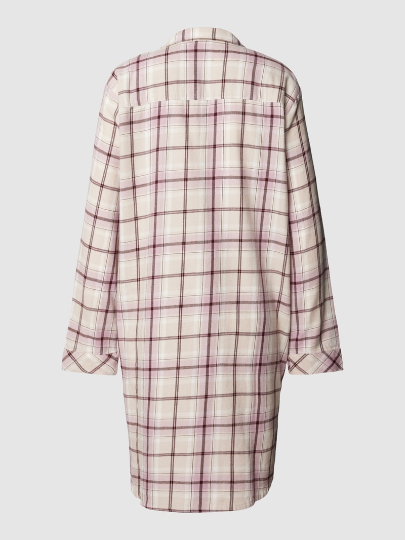 Nachthemd mit Tartan-Karo Modell 'SOFT FLANNEL' in rosa