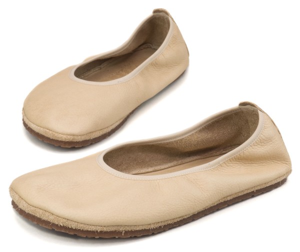 Martin Natur ~ Bio Leder Ballerina Ambar ~ Beige