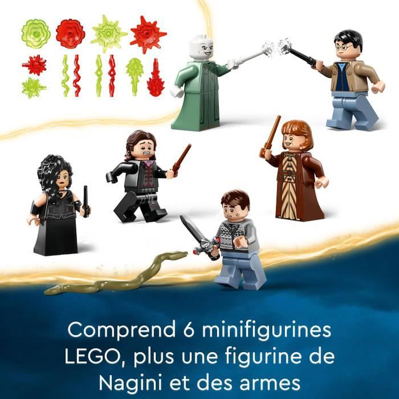 LEGO® Harry Potter 76415 La Bataille de Poudlard, Jouet de Château avec Minifigurine Voldemort beige