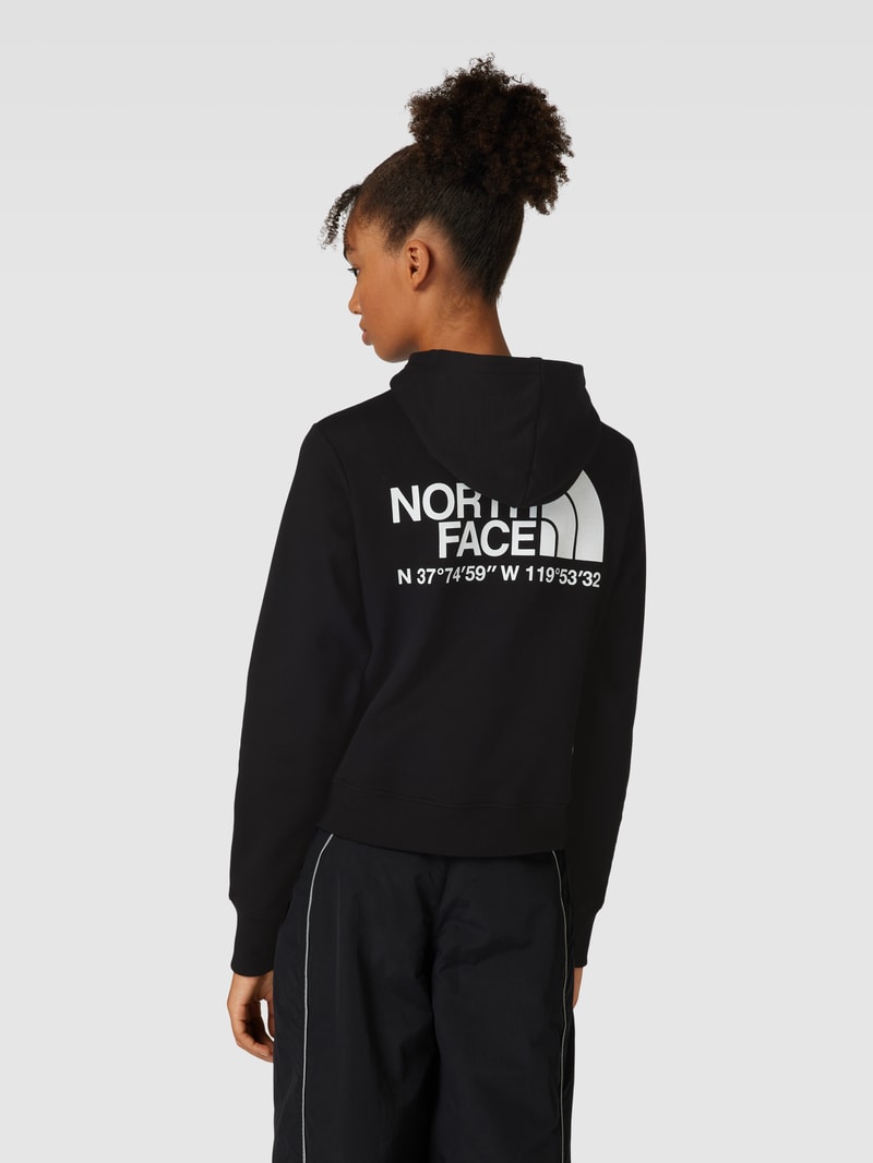 Cropped Hoodie mit Label-Print Modell 'COORDINATES' in schwarz