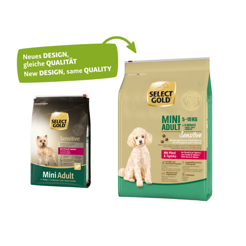 SELECT GOLD Hundetrockenfutter SELECT GOLD Sensitive Mini Adult Pferd & Tapioka 4 kg