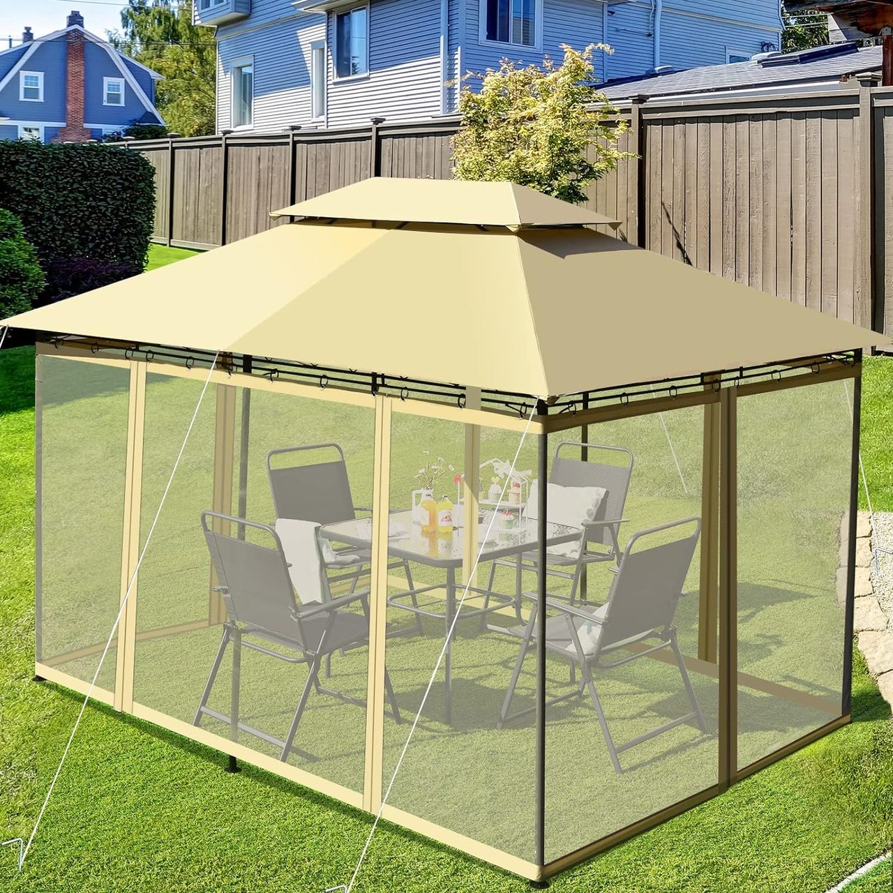 Costway COSTWAY Pavillon Metall 3x4m