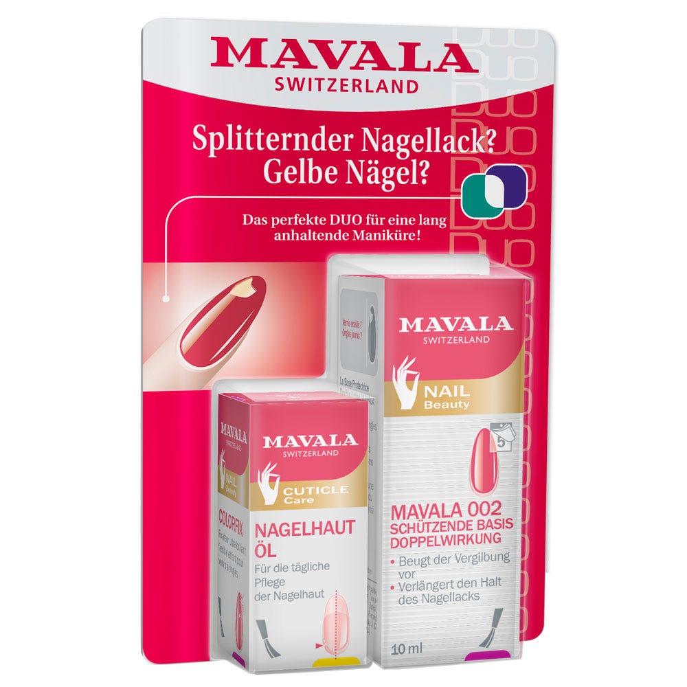 Mavala Duo - Splitternder Nagellack, gelbe Nägel