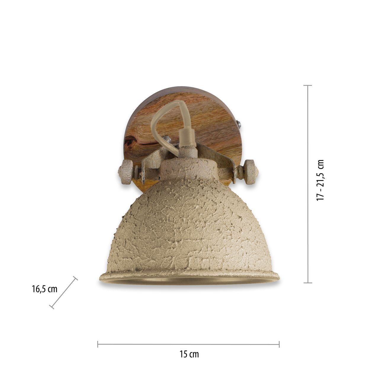 JUST LIGHT LeuchtenDirekt Wand- und Deckenleuchte SAMIA, 1x E14 max. 40,00 Watt, dreh- und schwenkbar, Innenleuchte, IP20