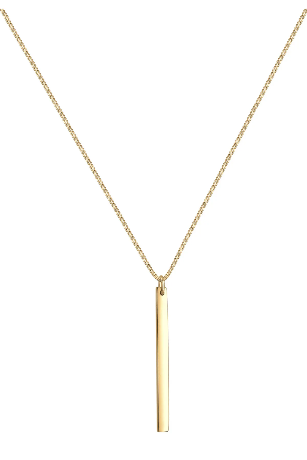 ELLI  Halskette Panzerkette Geo Symbol Stab Layer Cool 925 Silber