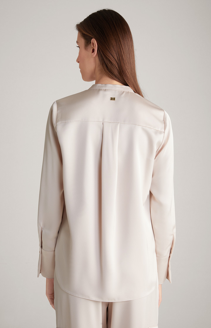 Satin-Bluse in Nude