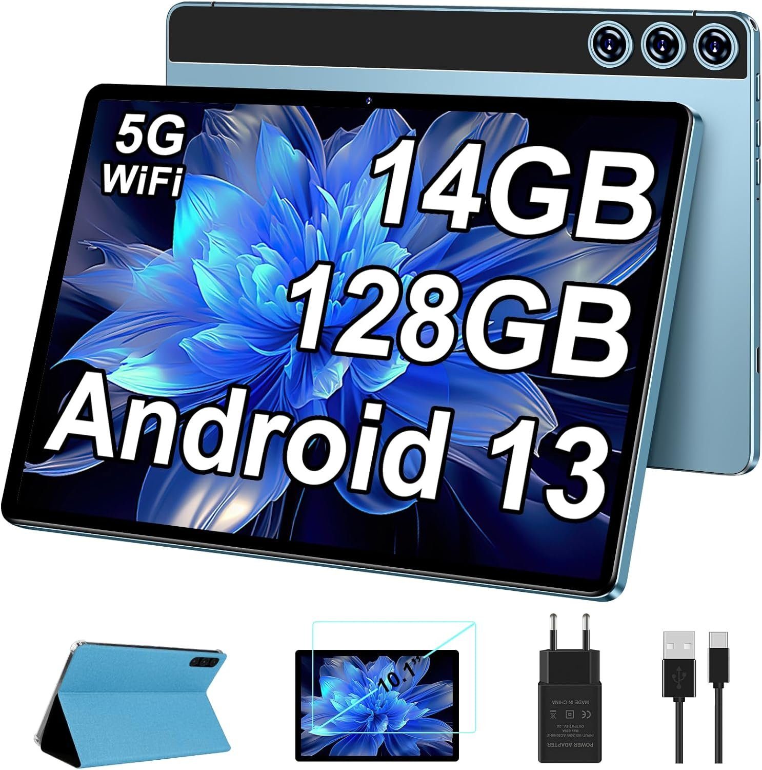 ZIOVO 14(8+6)GB RAM+128GB ROM/1TB TF Tablets mit 5G+2.4G WLAN 8 Core 2.0 GHz Tablet (10