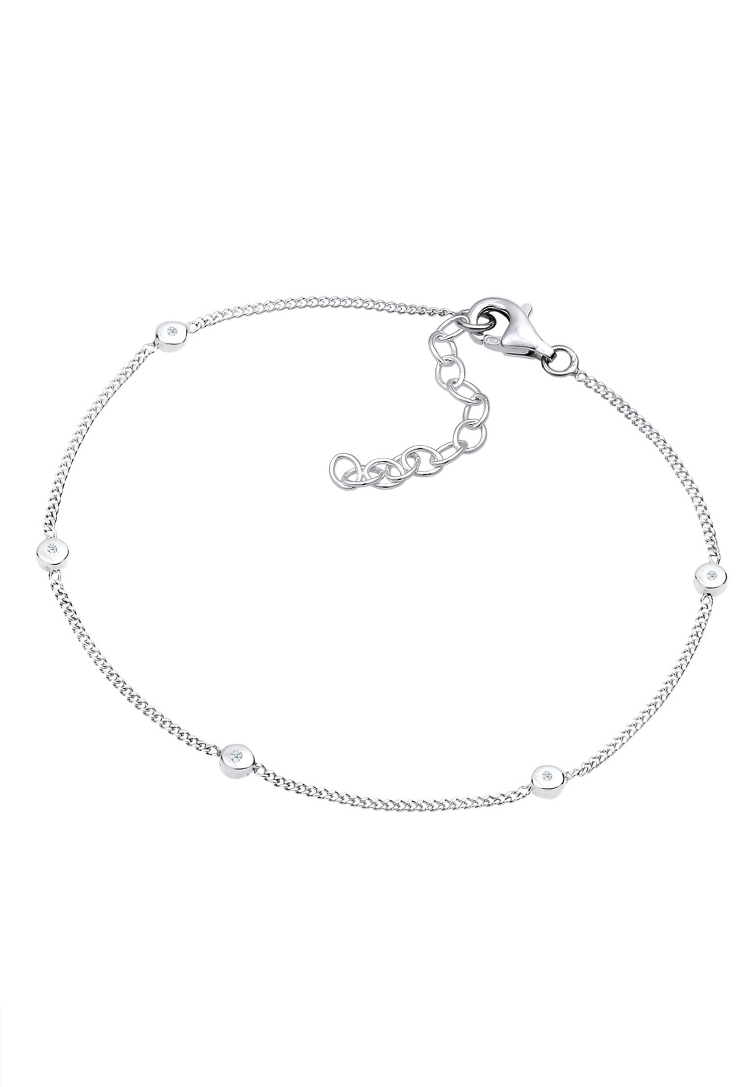 Elli DIAMONDS Elegancki klasyczny diament (0,025 ct.) Srebro 925