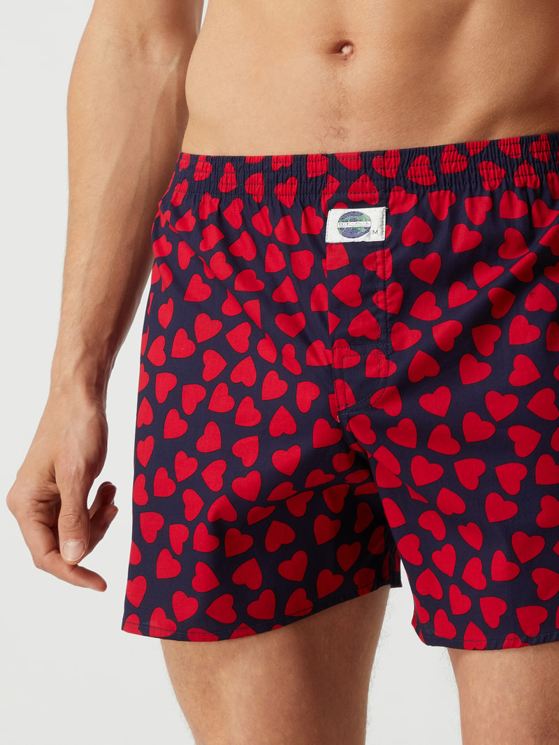 Boxershorts aus Baumwolle mit Allover-Muster in dunkelblau