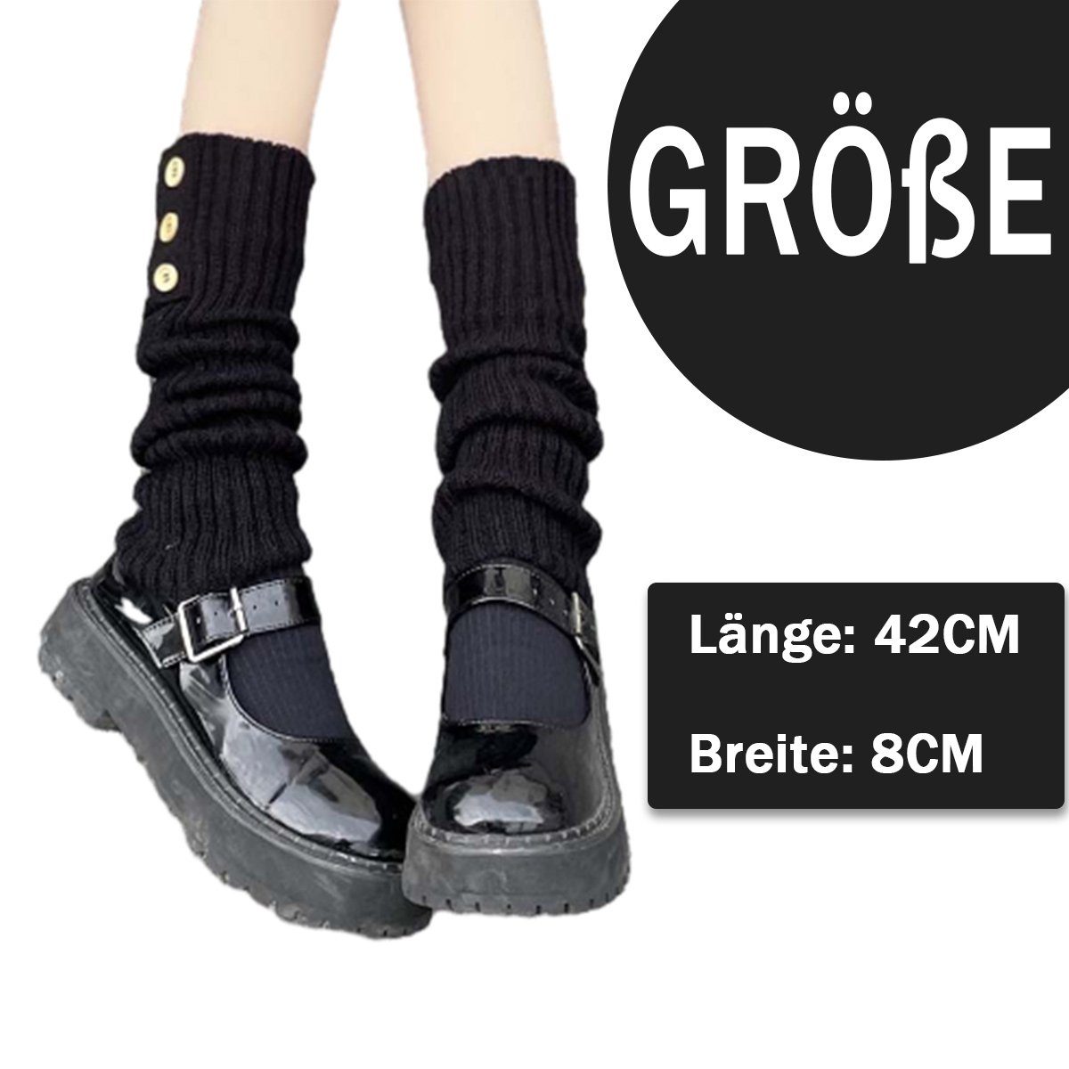 ZmdecQna Beinstulpen Stulpen Damen Beinwärmer Winter, Verdicken Einheitsgröße